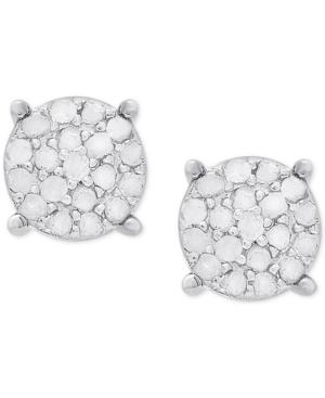 Victoria Townsend Diamond Cluster Stud Earrings (1/4 Ct. T.w.) In Sterling Silver
