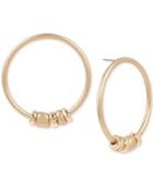 Robert Lee Morris Soho Gold-tone Beaded Drop Hoop Earrings