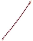 Ruby (8-4/7 Ct. T.w.) And Diamond (1-1/3 Ct. T.w.) Bracelet In 14k Rose Gold