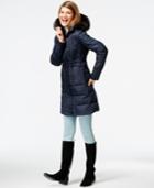Vince Camuto Faux-fur-trim Quilted Walker Coat