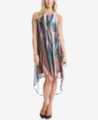 Karen Kane Brushstroke-print High-low Dress