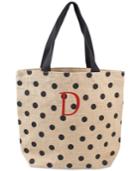 Cathy's Concepts Personalized Black Polka Dot Extra-large Tote Bag