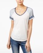 Hippie Rose Juniors' V-neck Football T-shirt