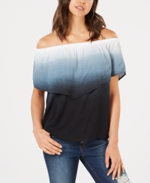 Ultra Flirt Juniors' Off-the-shoulder Flounce Top