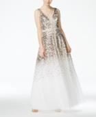 B Darlin Juniors' Sequin-embellished V-neck Gown