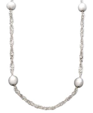 Giani Bernini Sterling Silver Necklace, 16 Bead Singapore Chain