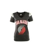 5th & Ocean Women's Portland Trail Blazers Shoulder Stripe T-shirt