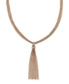 Inc International Concepts Rose Gold-tone Pave Tassel Necklace, Only At Macy's
