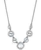 Givenchy Hematite-tone Halo Crystal Collar Necklace
