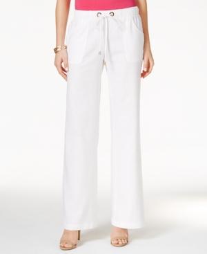 Bcx Juniors' Linen Drawstring-waist Pants