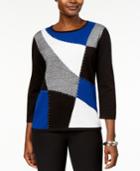 Alfred Dunner High Roller Colorblocked Sweater