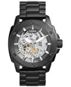 Fossil Men's Automatic Modern Machine Black Ion-plated Stainless Steel Bracelet Watch 50mm Me3080
