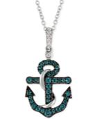 Le Vian Exotics Diamond Anchor Pendant Necklace (1/4 Ct. T.w.) In 14k White Gold