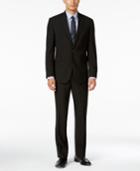 Kenneth Cole Reaction Men's Slim-fit Black Stripe Suit