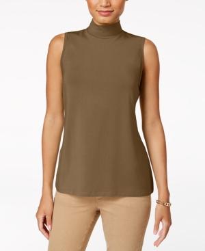 Charter Club Sleeveless Mock-neck Top, Created For Macy's