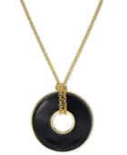 Erwin Pearl Atelier For Charter Club Gold-tone Circle Pendant Necklace, Only At Macy's