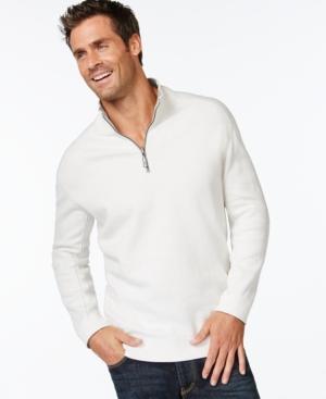 Tommy Bahama Men's Big And Tall Flip Side Reversible Zip Neck Sweater
