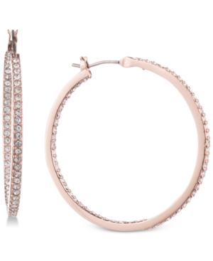 Givenchy Pave 1 1/4 Medium Hoop Earrings