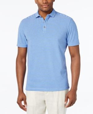 Tasso Elba Men's Stripe French Terry Polo, Classic Fit