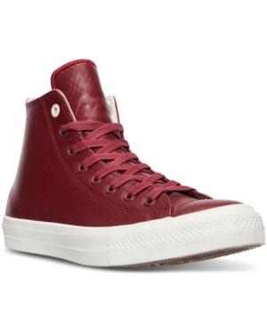 Converse Men's Chuck Taylor All Star Ii High Top Mesh Backed Leather Casual Sneakers From Finish Line