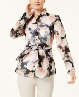 Inc International Concepts Sheer Tie-front Shirt, Created For Macy's