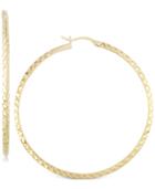 Twisted Hoop Earrings In 14k Gold Vermeil