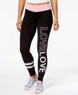 Material Girl Active Juniors' Love Yoga Leggings, Created For Macy's