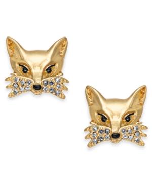 Kate Spade New York Gold-tone Pave Fox Stud Earrings