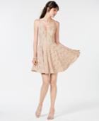 Speechless Juniors' Sequin-embellished Lace Dress