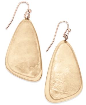 Inc International Concepts Gold-tone Taupe Resin Shell Drop Earrings, Only At Macy's