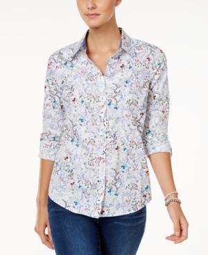 Charter Club Cotton Printed Shirt, Only At Macy's