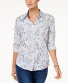 Charter Club Cotton Printed Shirt, Only At Macy's