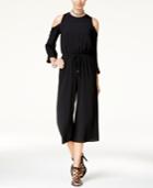 Be Bop Juniors' Cropped Cold-shoulder Jumpsuit