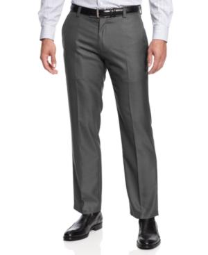 Kenneth Cole Reaction Slim Fit Sharkskin Dress Pants