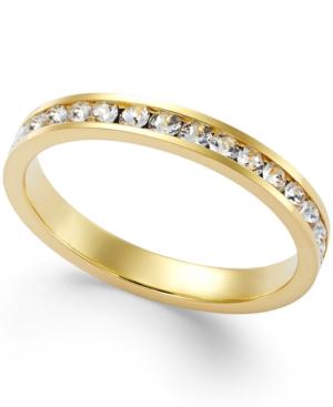 Giani Bernini Swarovski Zirconia Band In Sterling Silver Or 18k Gold Over Sterling Silver, Only At Macy's