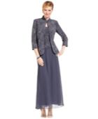 Alex Evenings Dress And Jacket, Patterned Sparkle Evening Dress