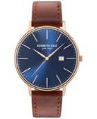 Kenneth Cole New York Men's Brown Leather Strap Watch 42mm Kc15059007