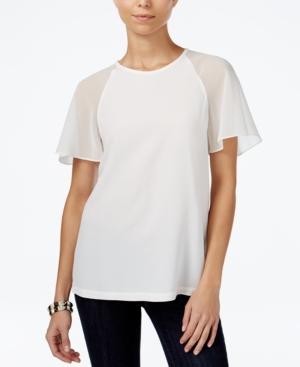 Armani Exchange Ruffle-sleeve Top