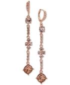 Givenchy Rose Gold-tone Crystal Linear Drop Earrings