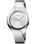 Calvin Klein Women's Swiss Senses Stainless Steel Bangle Bracelet Watch 27mm K5n2s126