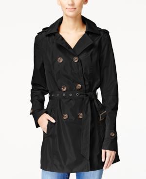Celebrity Pink Double-breasted Belted Trench Coat
