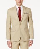 Bar Iii Men's Slim-fit Tan Stretch Jacket, Created For Macy's
