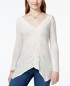 American Rag Crochet-trim Handkerchief-hem Top, Only At Macy's