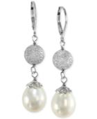 Effy Cultured Freshwater Pearl Drop Earrings In Sterling Silver (10mm)