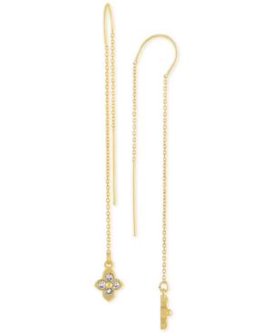 Rachel Rachel Roy Gold-tone Crystal Studded Threader Earrings