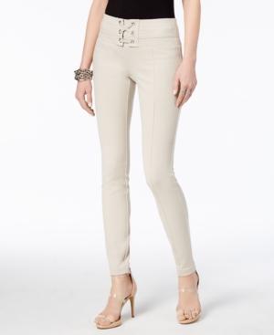 I.n.c. Lace-up Skinny Pants, Created For Macy's