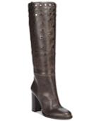 Nine West Quatrina Grommet Block-heel Tall Boots Women's Shoes