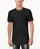 Inc International Concepts Men's Long Length Contrast Zipper T-shirt, Created For Macy's