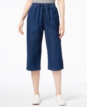 Karen Scott Cotton Denim Capri Pants, Created For Macy's