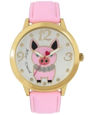 Betsey Johnson Women's Pink Strap Watch 44mm Bj00280-37